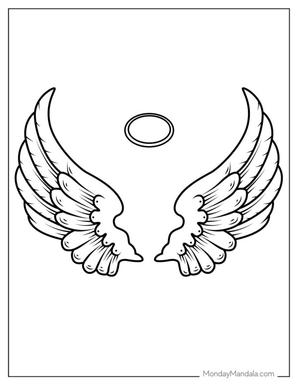 крыло ангела рисунок