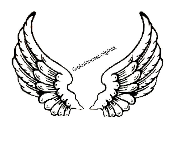 крыло ангела рисунок