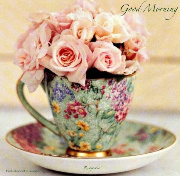 букет в чашке