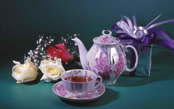 чайный сервиз сирень дулевского фарфорового завода