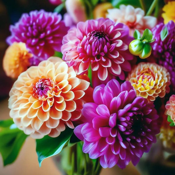 букет георгин