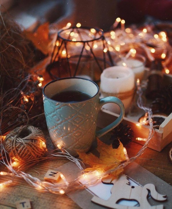 теплого зимнего вечера