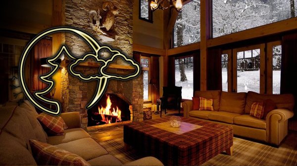 комната с камином