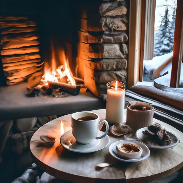 кофе у камина