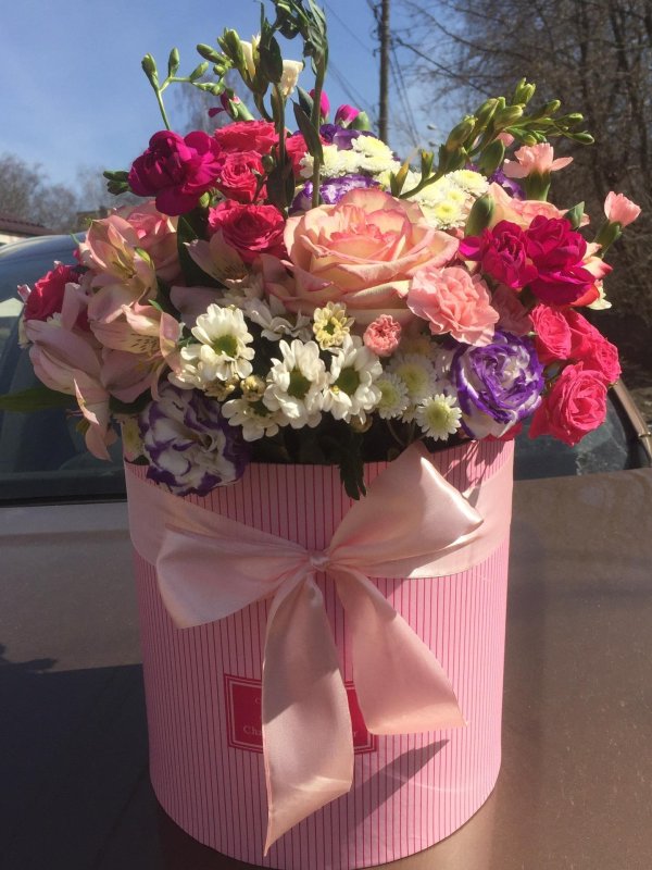 букет в коробочке