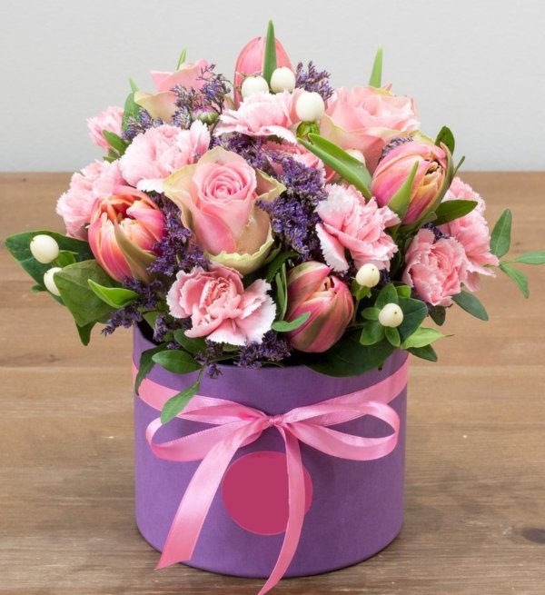 букет в коробочке