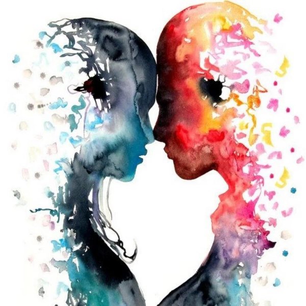 акварель любовь