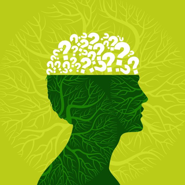 мозг и знак вопроса