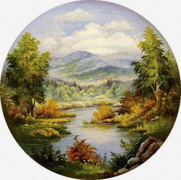 круглый пейзаж