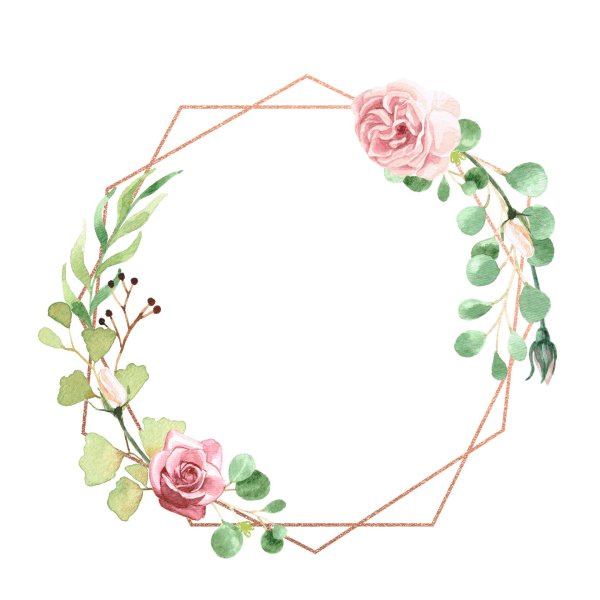 цветочные геометрические рамки