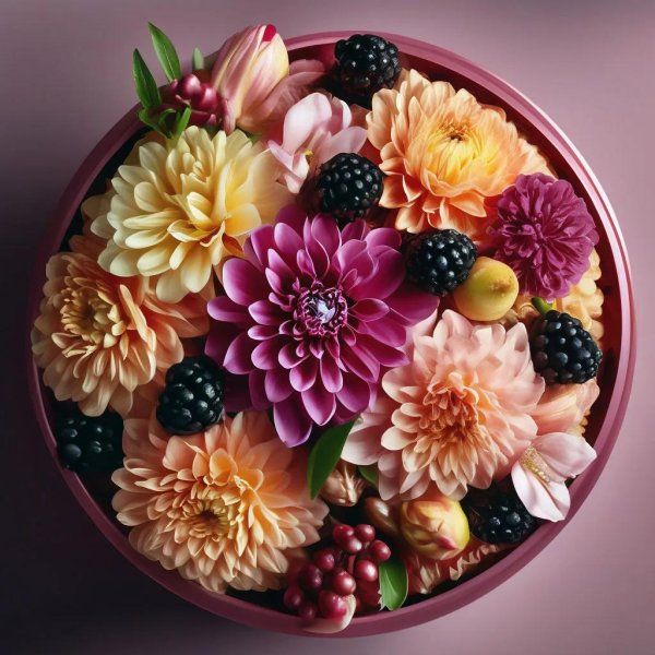 букет георгин