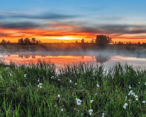 рассвет на реке