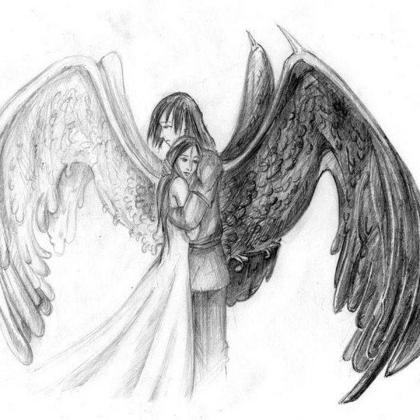 рисунки карандашом ангелов и демонов