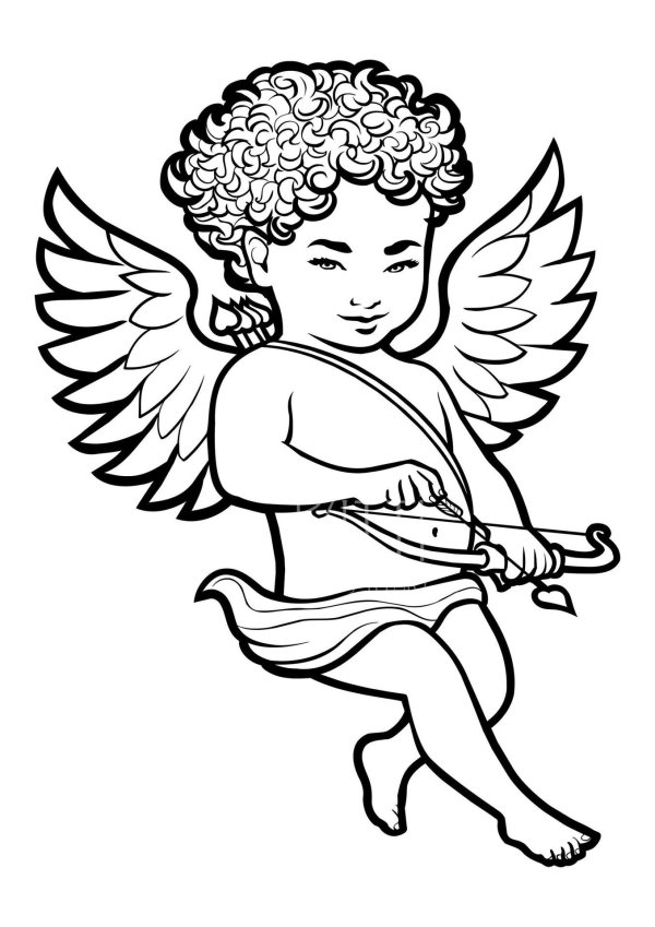 купидон трафарет