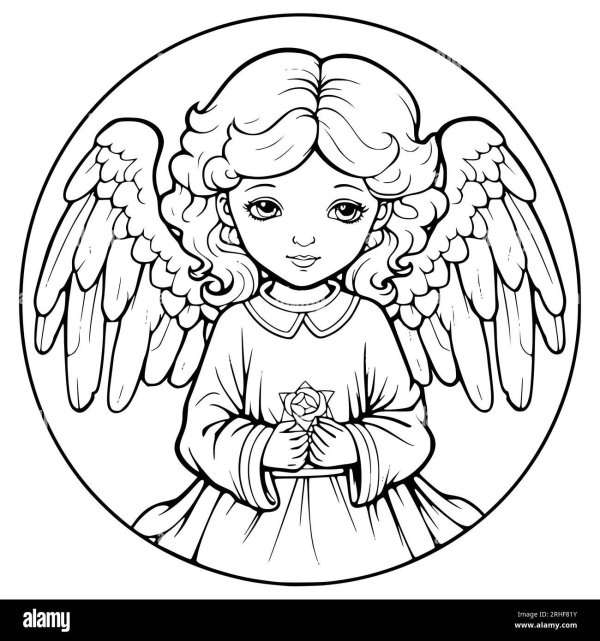 ангелочки раскраска