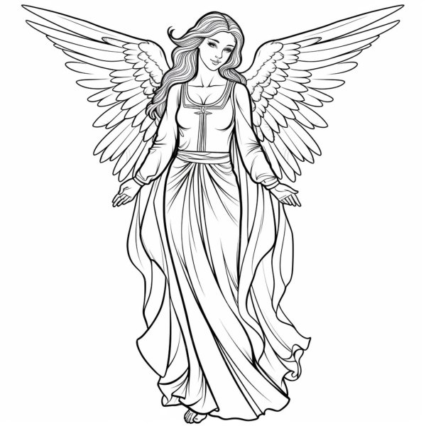 рисунок ангела с крыльями