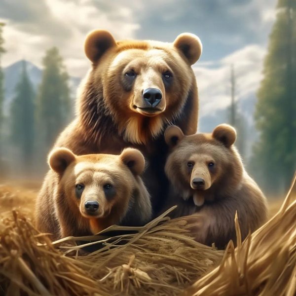 семья медведей