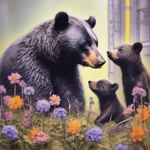 медвежата в лесу