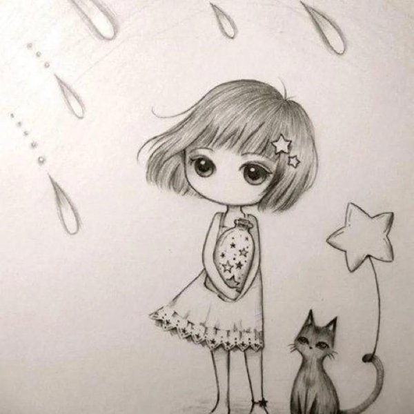 рисунки карандашом красивые милые