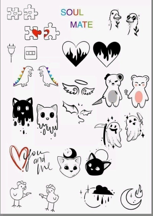 эскиз маленьких татуировок