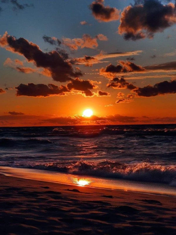 закат морской