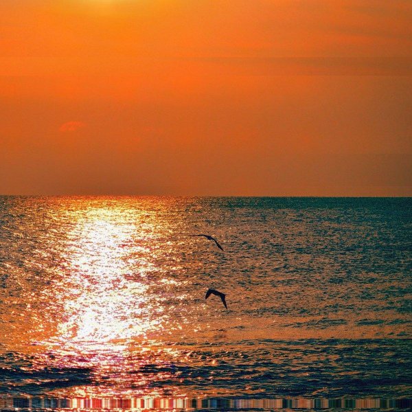 закат морской