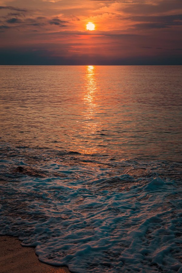 рассвет море