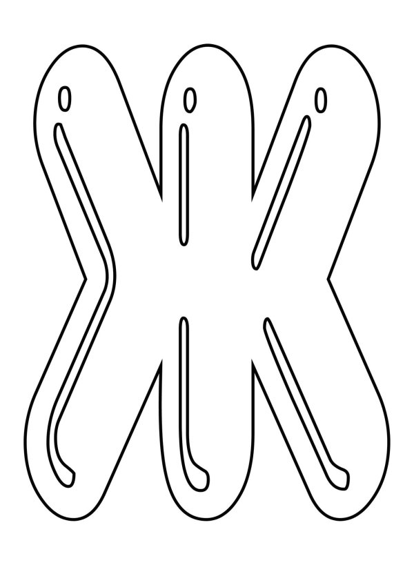 шаблон букв для вырезания