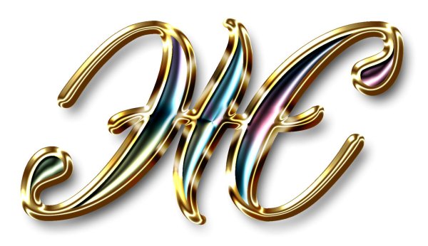 буквы золотые