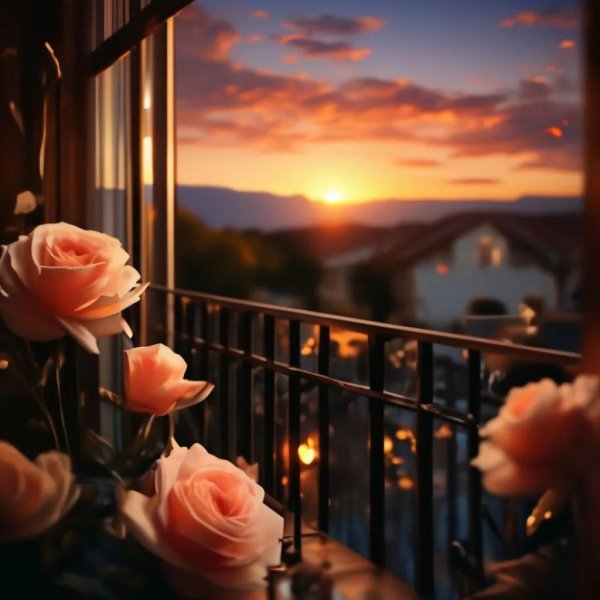 вечер открытка