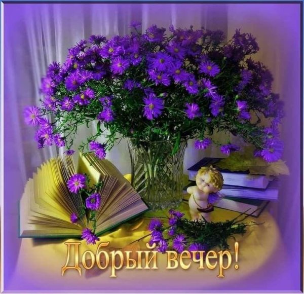 с добрым вечером открытка