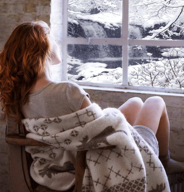 у зимнего окна