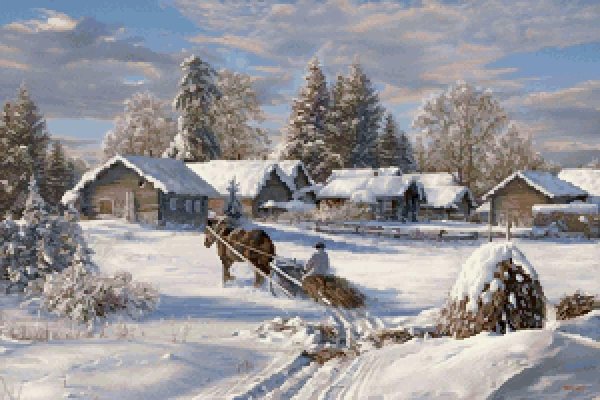 русский зимний пейзаж