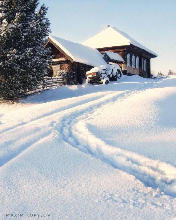 деревни урала зимой