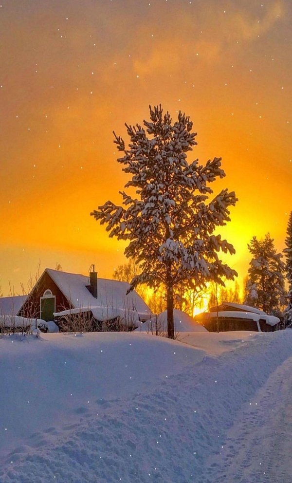 зимняя деревня