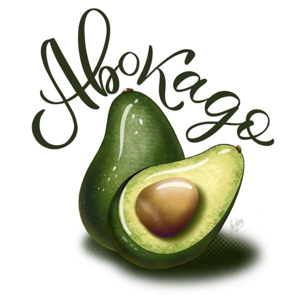 скетчинг авокадо