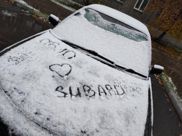 надписи на снегу