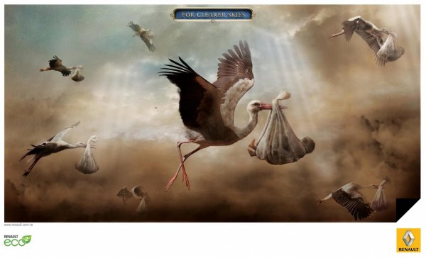 аист который приносит детей