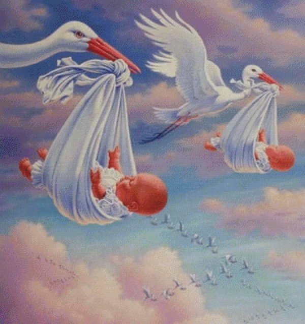 аист принес ребенка