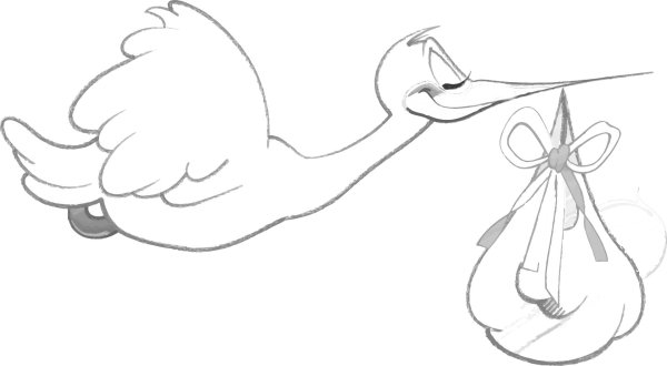 раскраска аист