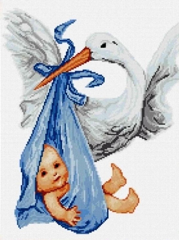 аист и ребенок