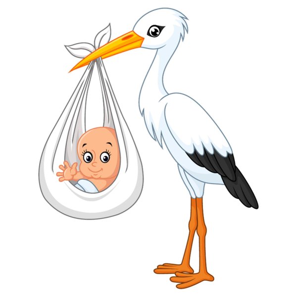 мультяшный аист