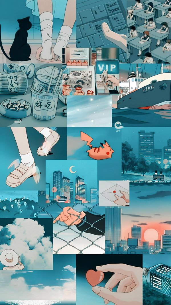 коллаж аниме