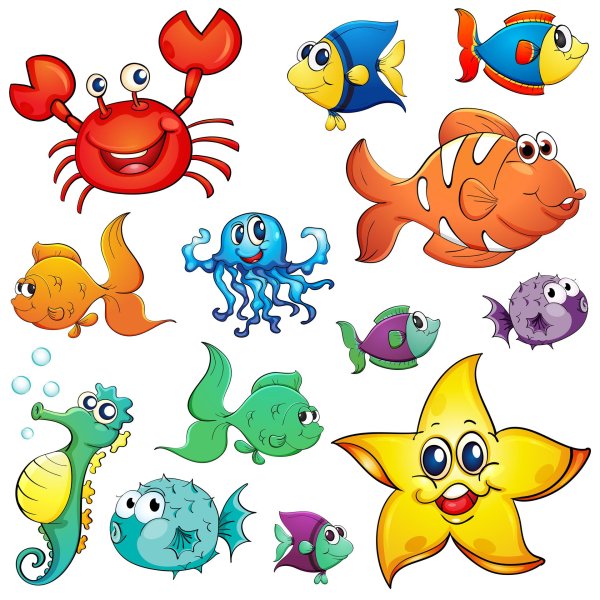 наклейки морских животных