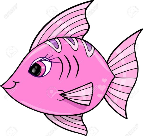 розовые рыбки для детей