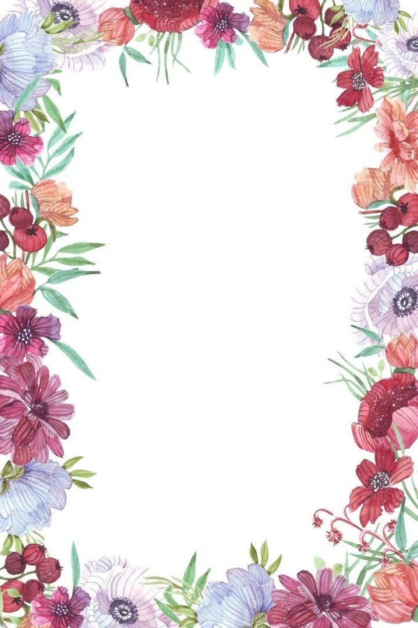 акварельные цветочные рамки