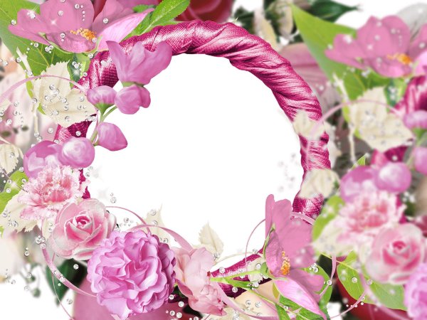 фоторамка с цветами