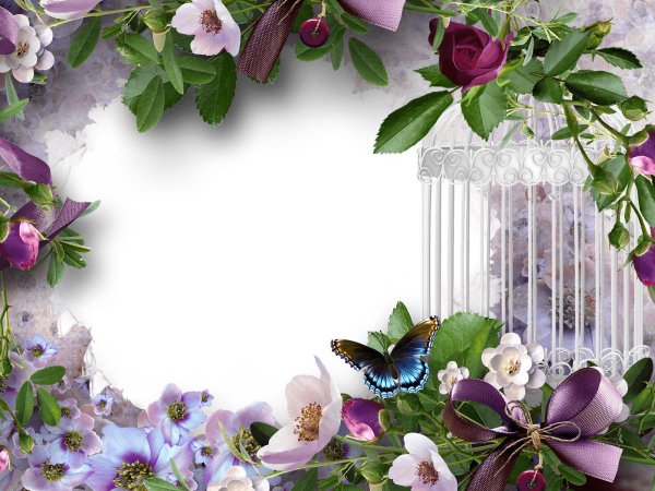 фоторамка с цветами
