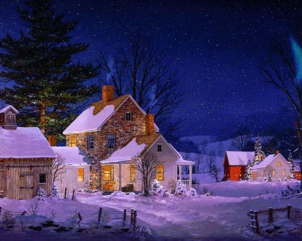 dennis lewan рождество картины