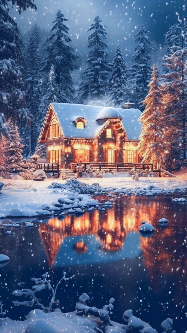 новогодние пейзажи